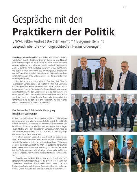 VNW-Magazin - Ausgabe 2/2019