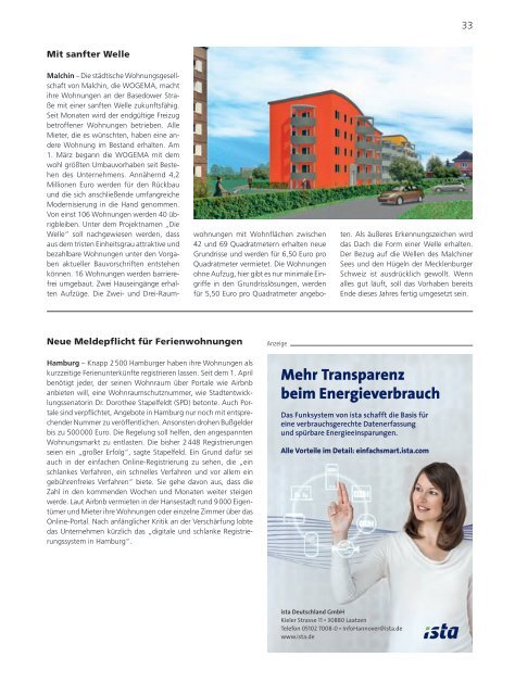 VNW-Magazin - Ausgabe 2/2019