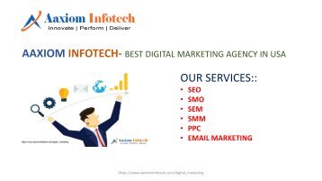 Best Digital Marketing Company In USA - AAXIOM INFOTECH