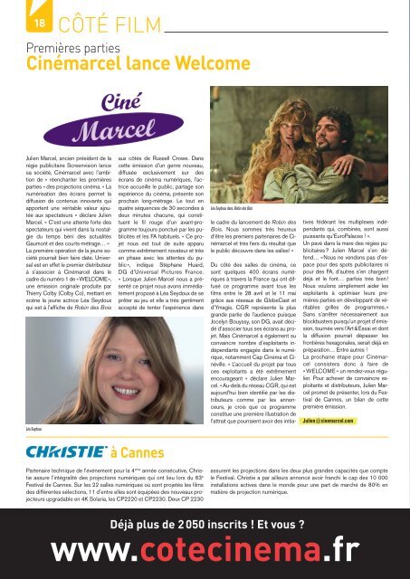 Côté Cinéma n°145 - 12 mai 2010