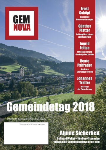 GemNova Magazin Sonderausgabe Gemeindetag 2018