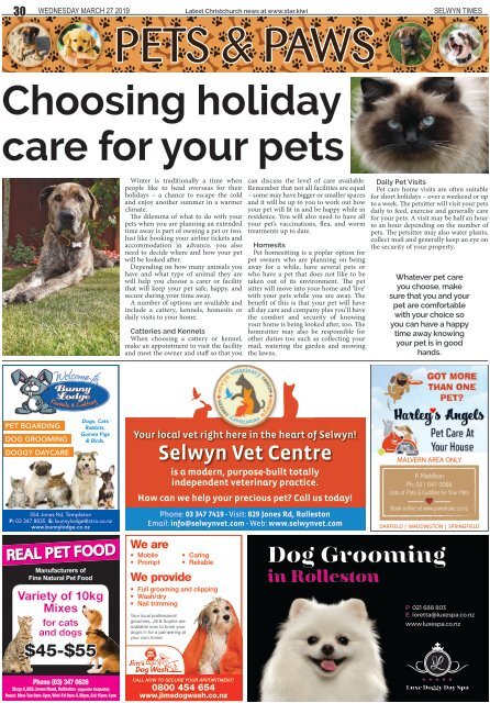 Selwyn Times: March 27, 2019