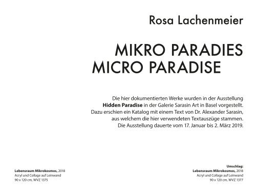 Mikro-Paradies, Rosa Lachenmeier