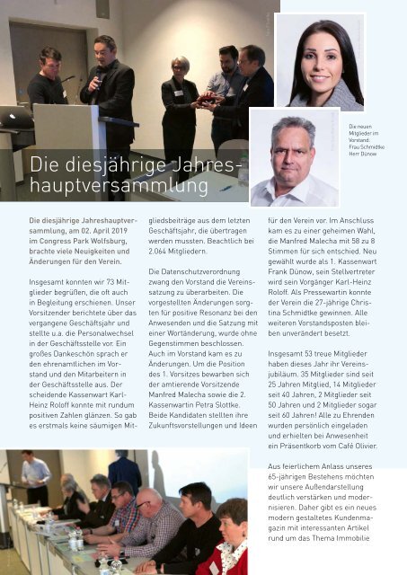 Haus & Grund Wolfsburg und Umgebung e.V. Ausgabe 2/2019 April 2019