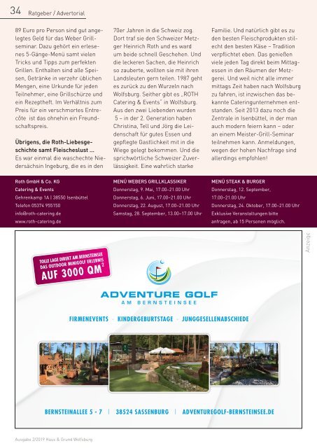 Haus & Grund Wolfsburg und Umgebung e.V. Ausgabe 2/2019 April 2019