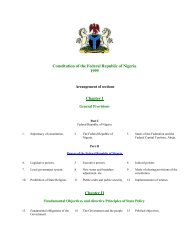 Constitution of the Federal Republic of Nigeria 1999