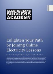Enlighten Your Path By Joining Online Electricity Lessons