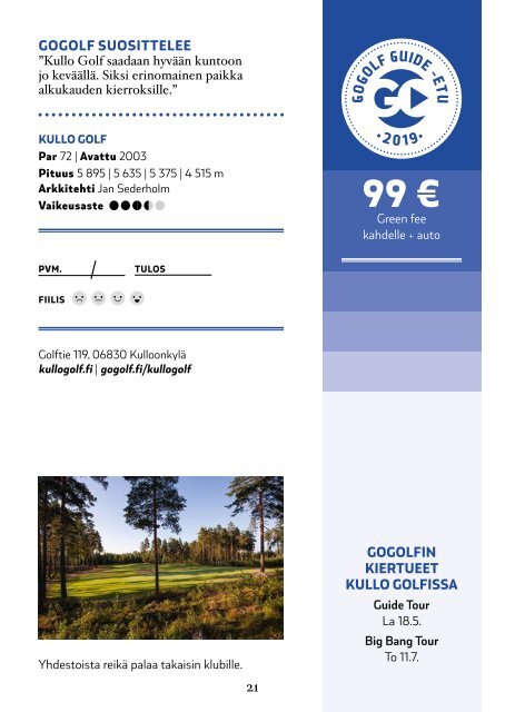 GoGolf Guide - opas parempaan golfkauteen 2019