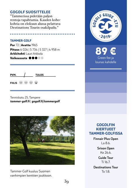 GoGolf Guide - opas parempaan golfkauteen 2019