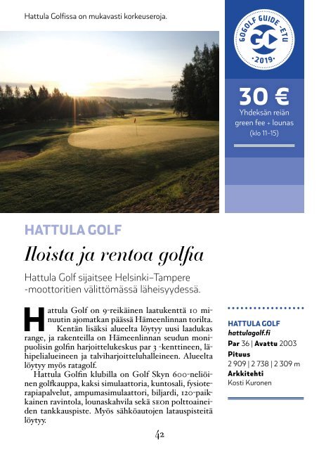 GoGolf Guide - opas parempaan golfkauteen 2019