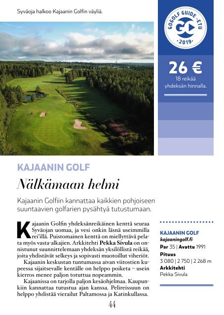 GoGolf Guide - opas parempaan golfkauteen 2019