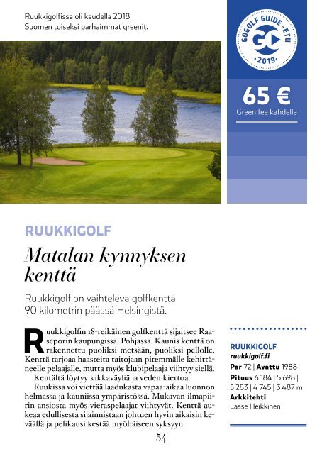 GoGolf Guide - opas parempaan golfkauteen 2019