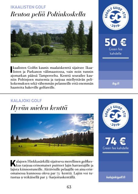 GoGolf Guide - opas parempaan golfkauteen 2019