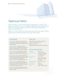 Telehouse Metro Datacenters in London