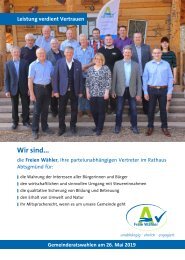 Freie Wähler Wahlprogramm 2019