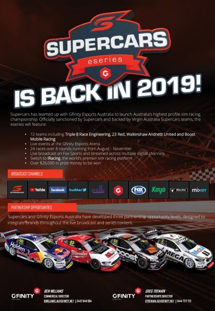 2019 Gfinity Supercars Eseries One Pager