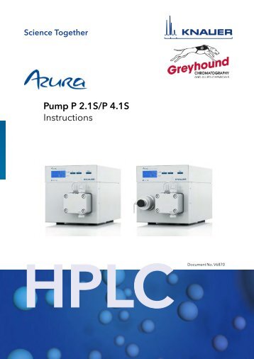 KNAUER HPLC Pump P2.1S-P4.1S Manual 