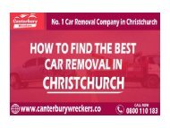 Car Removal Christcruch ( Canterbury Wreckers)