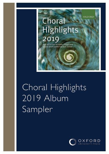 Choral Highlights 2019 Album Sampler