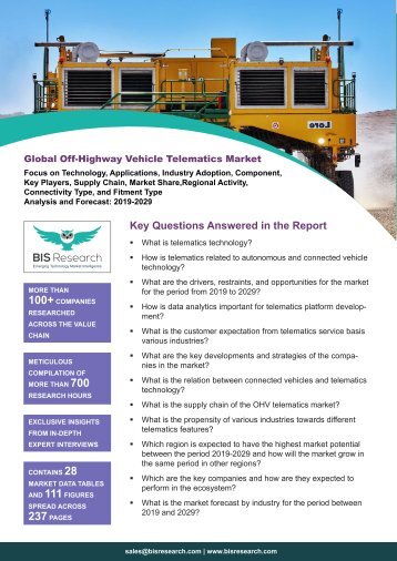 Off Highway Vehicle Telematics Market Report