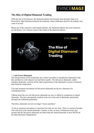 The Rise of Digital Diamond Trading pdf