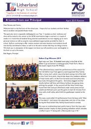Principals Letter April 2019 