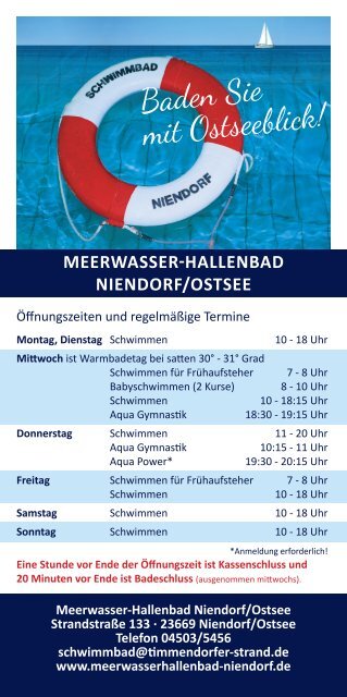 Veranstaltungen im Mai in Timmendorfer Strand und Niendorf Ostsee