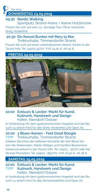 Veranstaltungen im Mai in Timmendorfer Strand und Niendorf Ostsee
