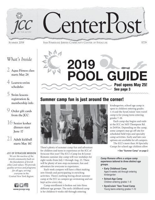 2019 Pool Guide and Summer CenterPost