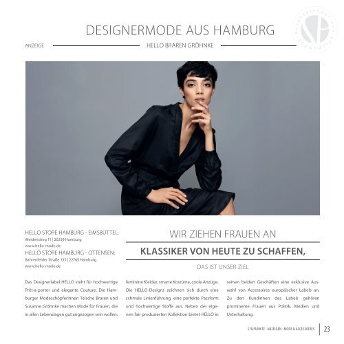 STILPUNKTE Lifestyle Guide Ausgabe 15 Hamburg / Sylt  -  Frühjahr/Sommer 2019