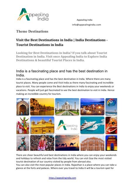Visit the Best Destinations in India  India Destinations - Tourist Destinations in India (1)