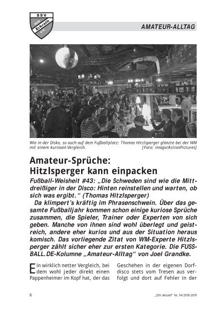 SSV aktuell, Ausgabe 14 reduziert