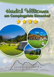 Broschüre Campingplatz Simonhof Ramsau 2019