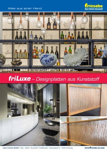 friLuxe stone Designplatten und friLuxe beargrass