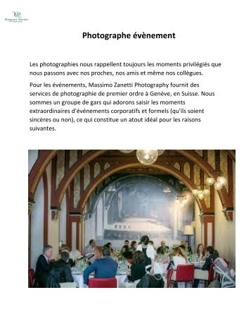 Photographe évènement