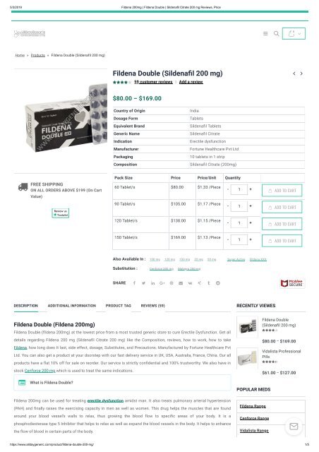 Sildenafil 20mg cash prices