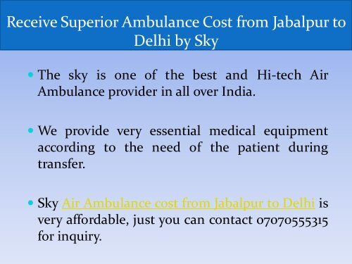 Choose Low-Cost Air Ambulance from Bhopal to Mumbai by Sky