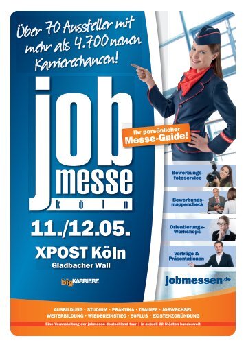 Das MesseMagazin zur 8. jobmesse köln