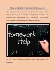 Tips to Tackle Impossible Homework
