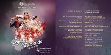 Programa de mano Gira 2019 "Legado que trasciende" - Ballet Folklórico Universidad de Colima