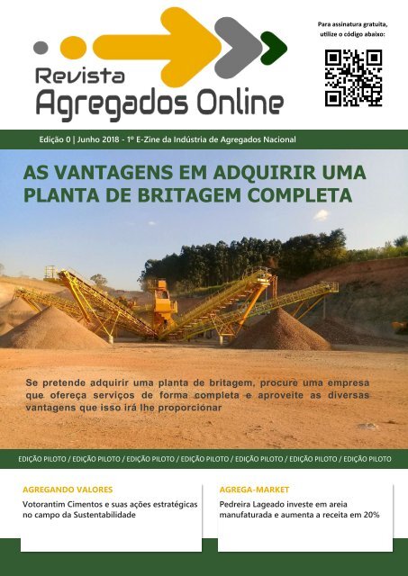 EDIÇÃO Nº 0 (PILOTO) - AGREGADOS ONLINE