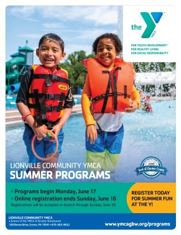 Lionville Community YMCA Summer Program Guide