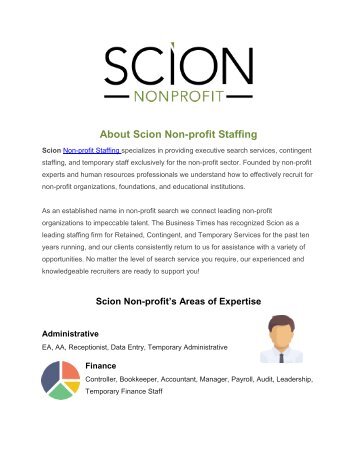 Scion Nonprofit Staffing: Leading Non Profit Staffing Agency 