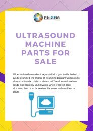 Browse the Ultrasound Machine Parts