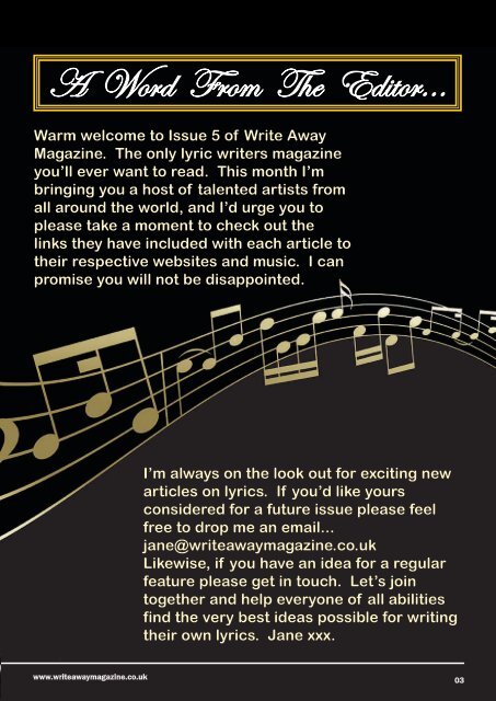 Write Away Magazine - May Issue