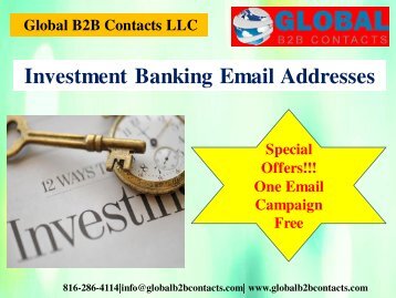 Investment Banking Email Addresses