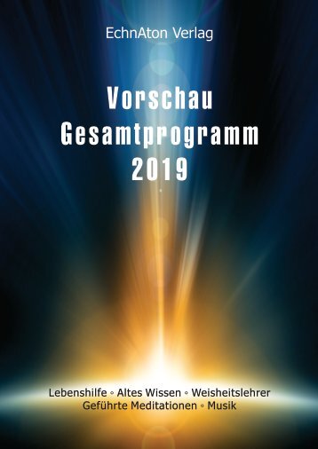 EchnAton Verlag Gesamtprogramm 2019