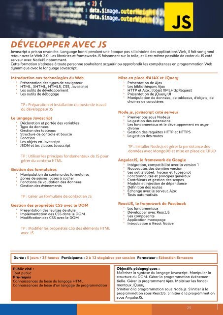 Formations numériques : catalogue 2s-academy