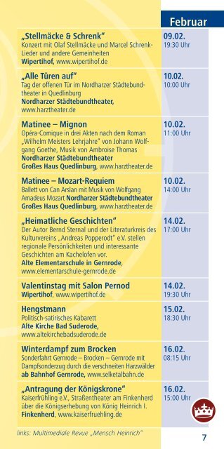 Veranstaltungsflyer Sachsen-Anhalt-Tag 2019 in Quedlingburg