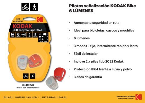 Catalogo de LINTERNAS LED Kodak Agosto 2020